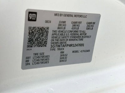 2024 GMC Savana Cargo 2500 Work Van