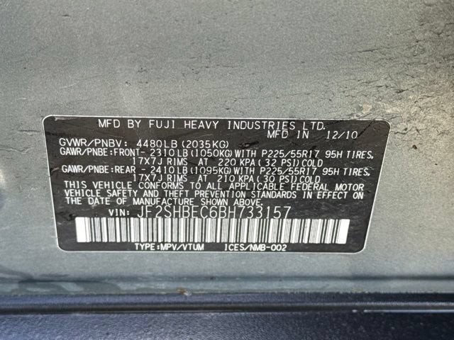 2011 Subaru Forester 2.5X Limited