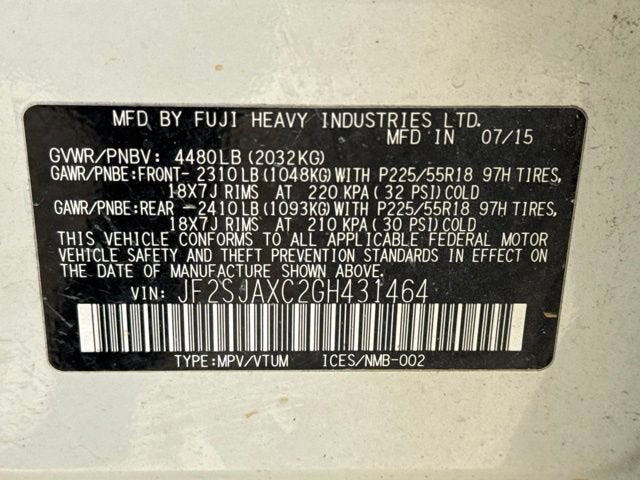2016 Subaru Forester 2.5i Touring