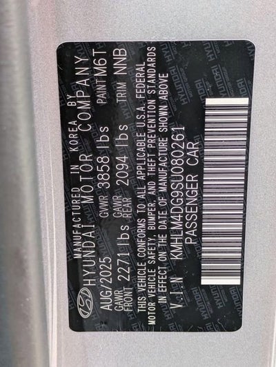 2025 Hyundai Elantra SEL Sport