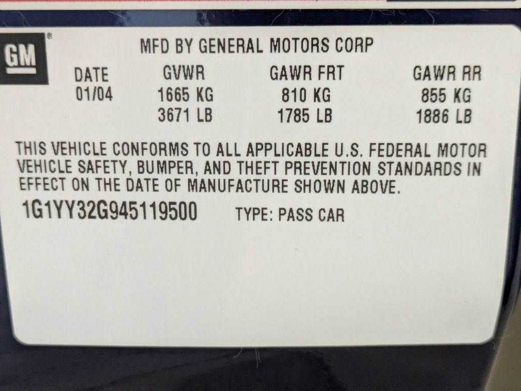2004 Chevrolet Corvette 2DR CONV