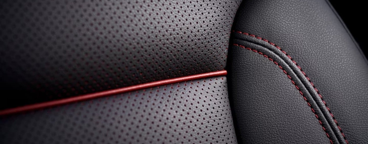 Black leahter interior details in a 2024 Chevy Blazer RS